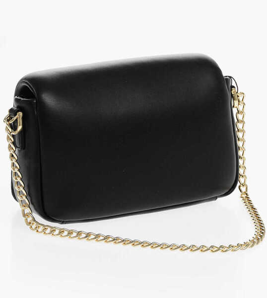 Genti tip postas Moschino Love Faux Leather Crossbody Bag With Golden Chain Black Femei (BM 12016197) 2