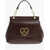 Moschino Love Faux Leather Bag With Golden Details And Removable Shou Brown