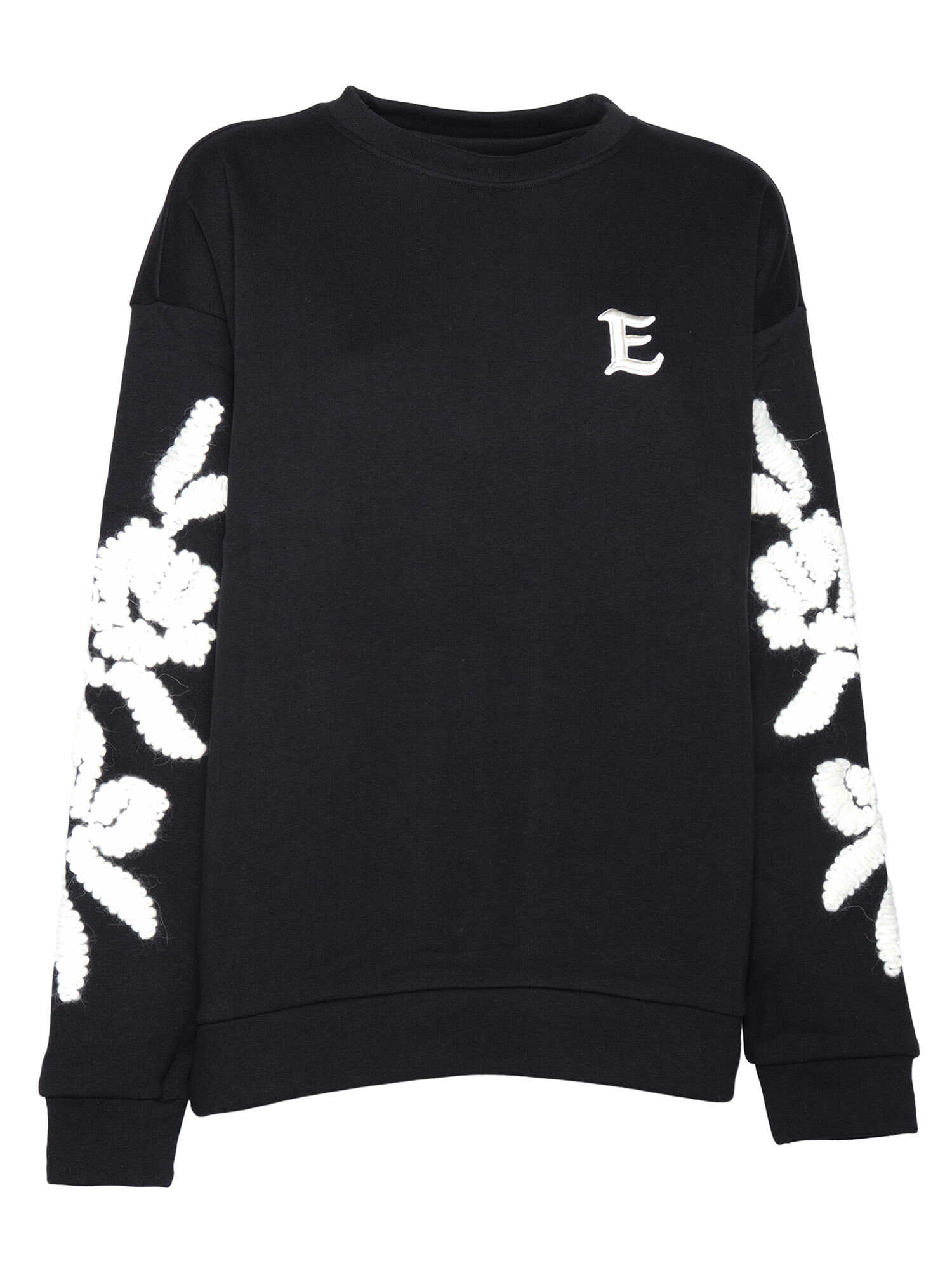 Ermanno Scervino Sweatshirt with embroidery Black