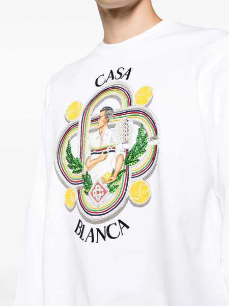 Bluze de trening Casablanca Sweatshirt With Logo WHITE Barbati (BM 12023946) 5