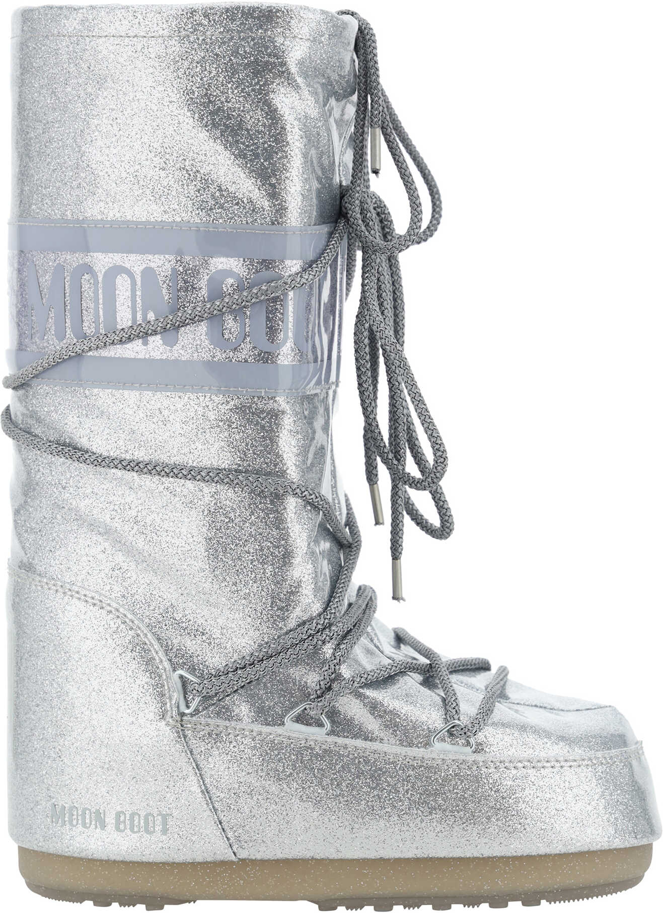 Moon Boot Icon Glitter Boots SILVER