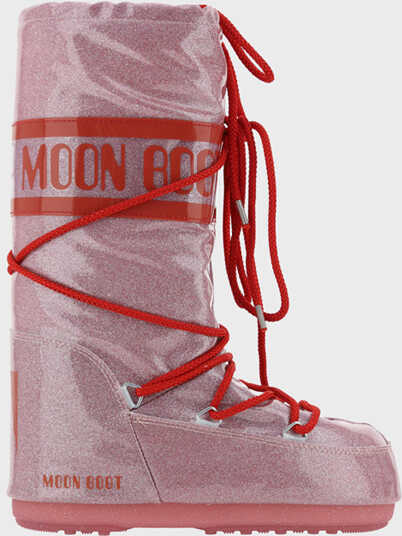 Moon Boot Icon Glitter Boots PINK