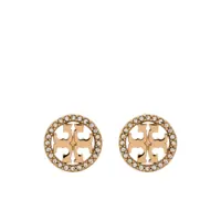 Cercei Gold Earrings With Logo Detail And Rhinestone In Brass Woman Femei