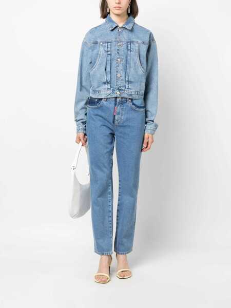 Blugi skinny MOSCHINO JEANS Five Pocket Jeans BLUE Femei (BM 12039363) 2