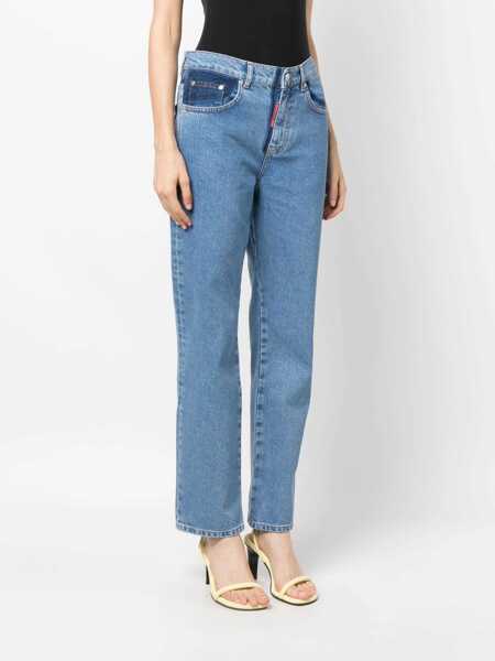 Blugi skinny MOSCHINO JEANS Five Pocket Jeans BLUE Femei (BM 12039363) 3