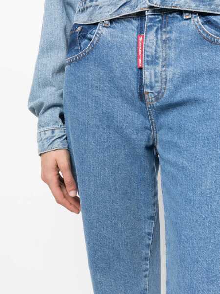 Blugi skinny MOSCHINO JEANS Five Pocket Jeans BLUE Femei (BM 12039363) 5