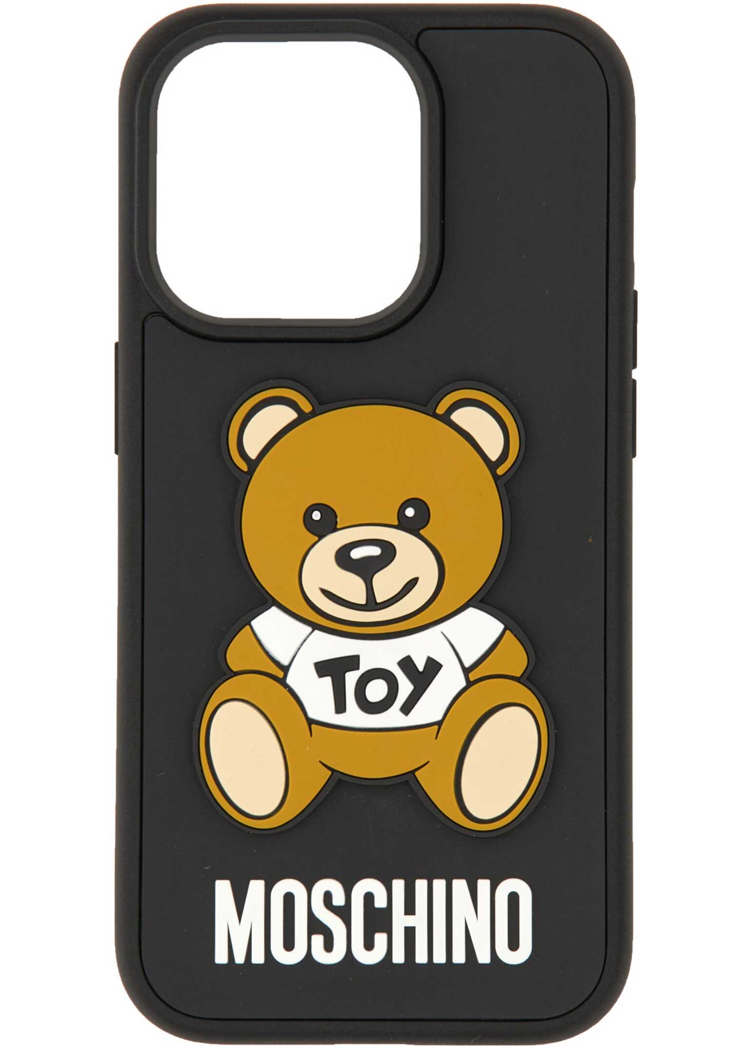 Moschino Teddy Cover For Iphone 14 And 14 Pro BLACK