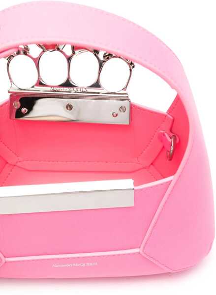 Genti de mana Alexander McQueen Jewelled Mini Hobo Bag PINK Femei (BM 12039396) 5