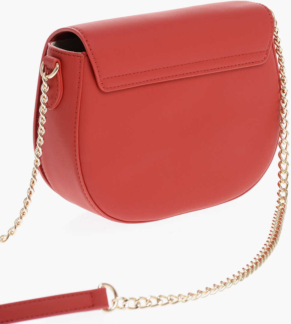 Genti tip postas Moschino Love Faux Leather Crossbody Bag With Golden Details Red Femei (BM 12039519) 2