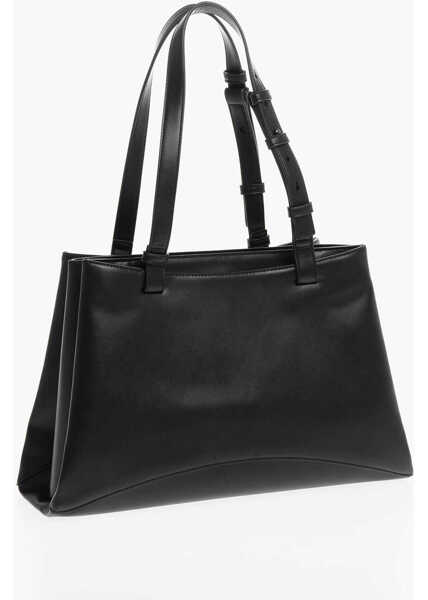 Genti de mana Moschino Love 3 Compartment Faux Leather Tote Bag Black Femei (BM 12039708) 2