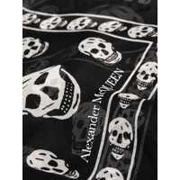 Esarfe Alexander McQueen Dama - Esarfe Alexander McQueen Alexander McQueen Printed Silk Scarf Black Femei (BM 12041256) - B-mall.ro