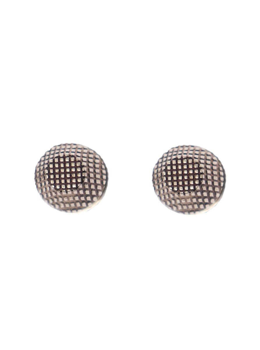 Balenciaga \'Cagole Stud\' Antique Silver Earrings in Brass Woman GREY