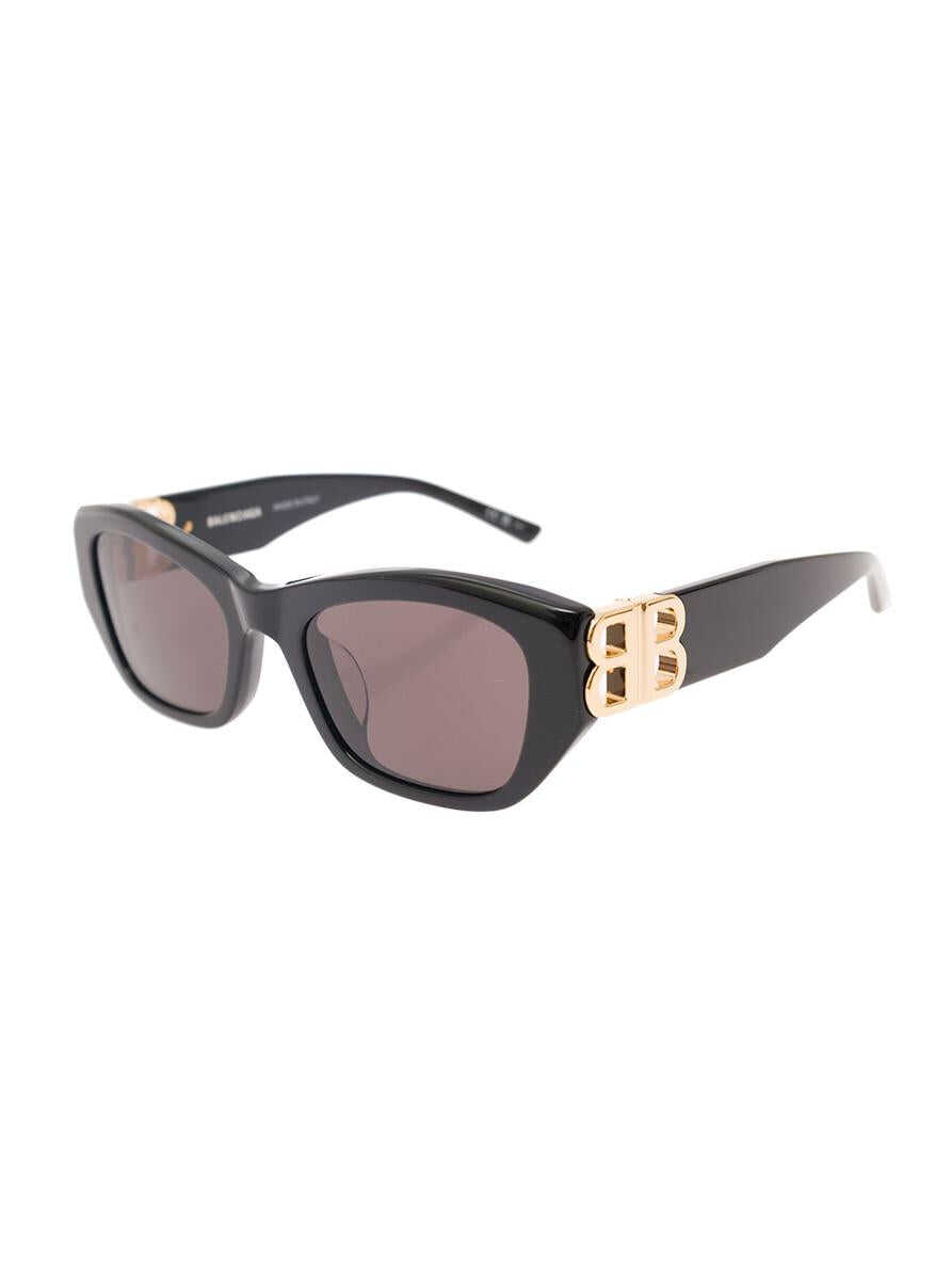 Balenciaga \'Dynasty 0311SK\' Black Cat-Eye Sunglasses with BB Logo in Acetate Woman BLACK