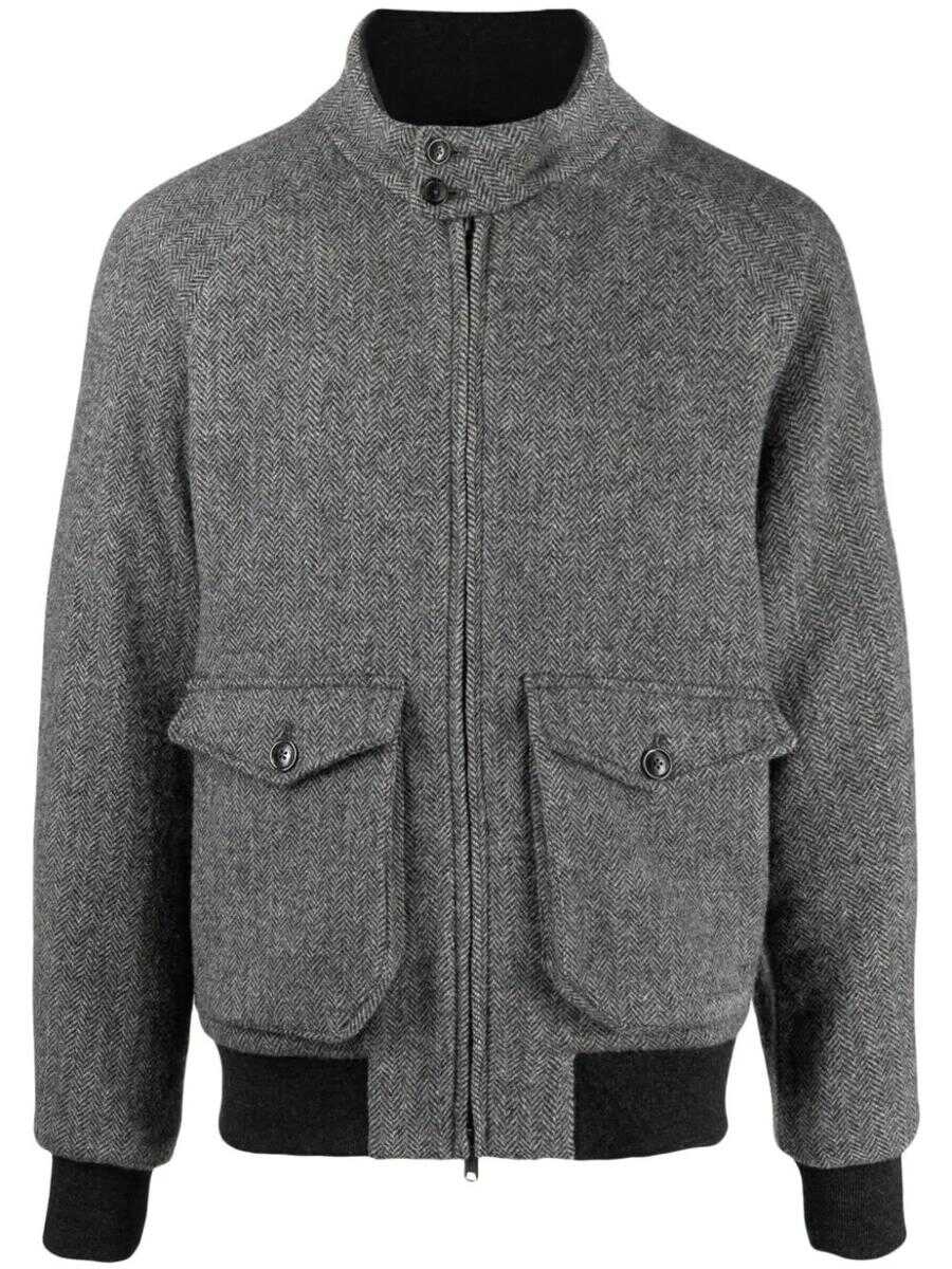 Baracuta BARACUTA G9 AF POCKET PATTERN WOOL CLOTHING GREY