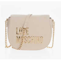 Genti tip postas Love Faux Leather Saddle Bag With Golden Chain And Maxi Logo Femei