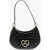 Moschino Love Crocodile Effect Faux Leather Hobo Bag Black