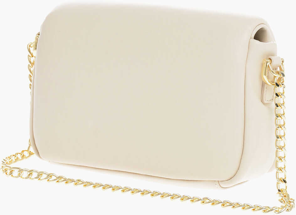 Genti de umar Moschino Love Faux Leather Paddede Puffy Shoulder Bag With Golden Cha Beige Femei (BM 12045096) 2