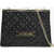 Moschino Love Quilted Faux Leather Shoulder Bag With Golden Details Black