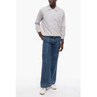 Blugi Valentino Garavani pentru Barbati - Blugi drepti Valentino Garavani Flush Pocket Wide Leg Cotton Denims 30Cm Blue Barbati (BM 12045429) - B-mall.ro