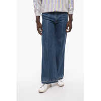 Blugi drepti Flush Pocket Wide Leg Cotton Denims 30Cm Barbati