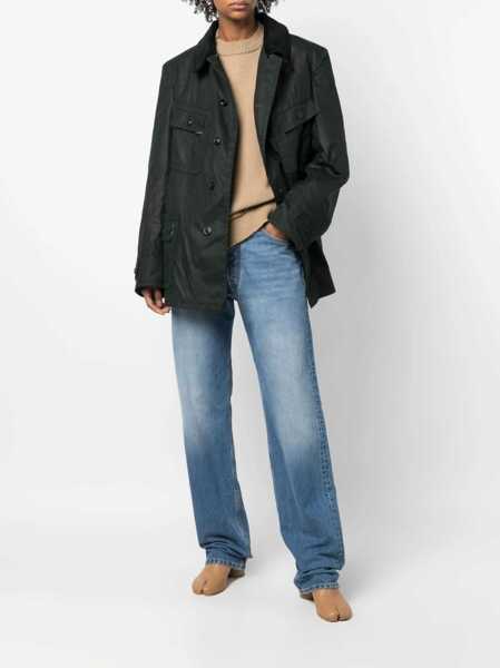 Jachete Maison Margiela Mm4 Corduroy Collar Cotton Jacket Green Barbati (BM 12045822) 3