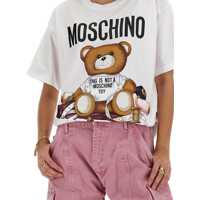 Tricouri Moschino Dama - Tricouri Moschino Teddy Bear T-Shirt WHITE Femei (BM 12046011) - B-mall.ro