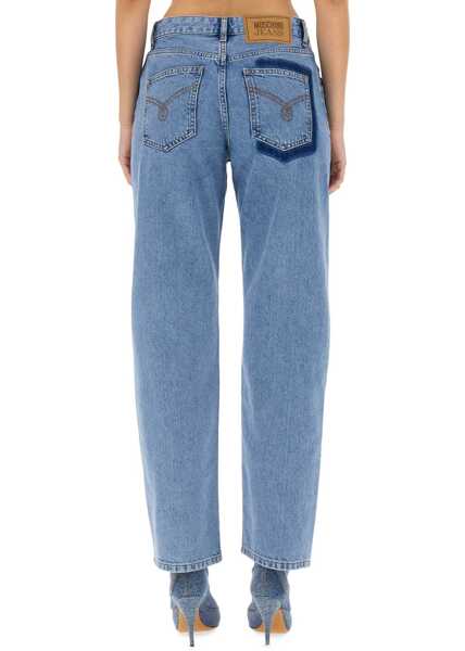 Blugi skinny MOSCHINO JEANS Five Pocket Jeans BLUE Femei (BM 12046014) 3