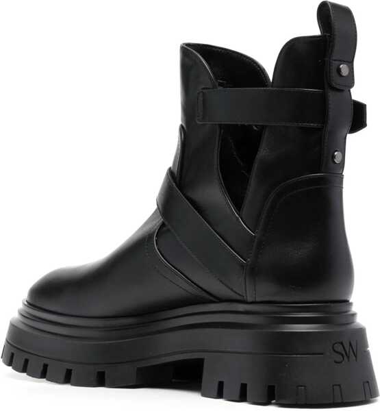 Cizme scurte Stuart Weitzman Maverick Bedford Motorcycle Boot BLACK Femei (BM 12046068) 3