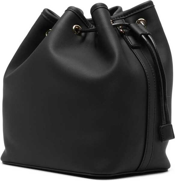 Genti de umar Moschino Love Faux Leather Bucket Bag With Golden Maxi Logo Black Femei (BM 12046176) 3