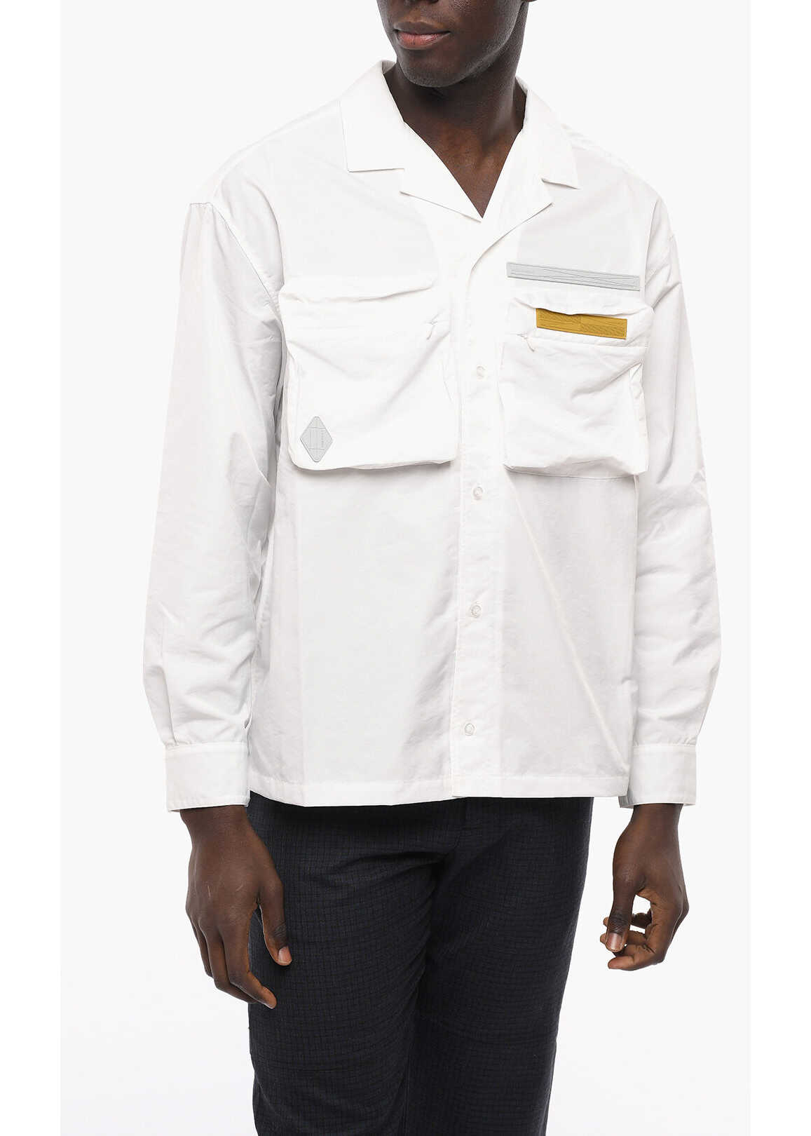 A-COLD-WALL* Nylon Overshirt With Double Breast Pockets White