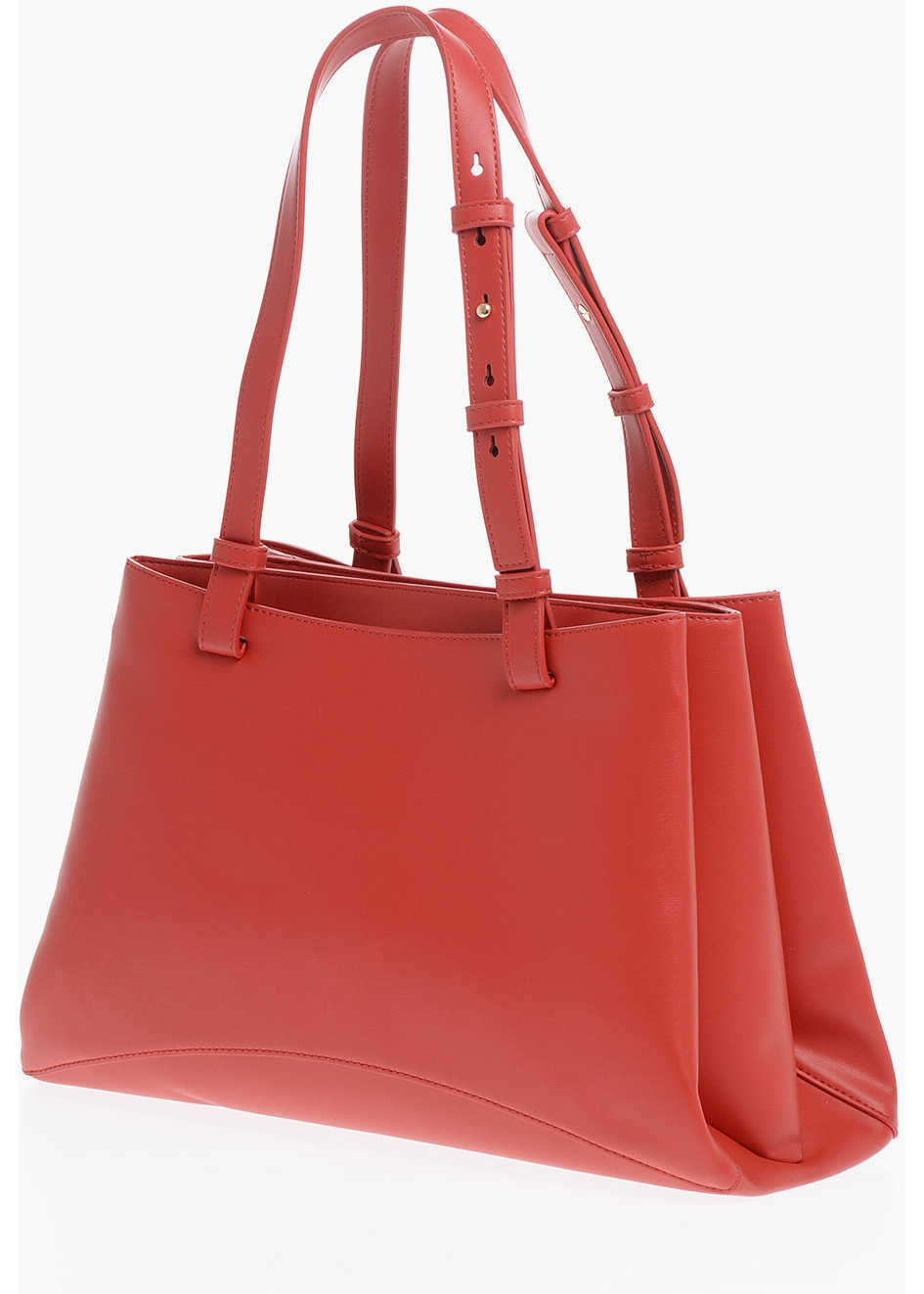 Genti de mana Moschino Love 3 Compartment Faux Leather Tote Bag Red Femei (BM 12046521) 2