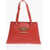 Moschino Love 3 Compartment Faux Leather Tote Bag Red
