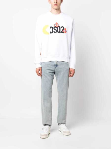 Bluze de trening DSQUARED2 Dsquared X Pac-Man Sweatshirt WHITE Barbati (BM 12046881) 2