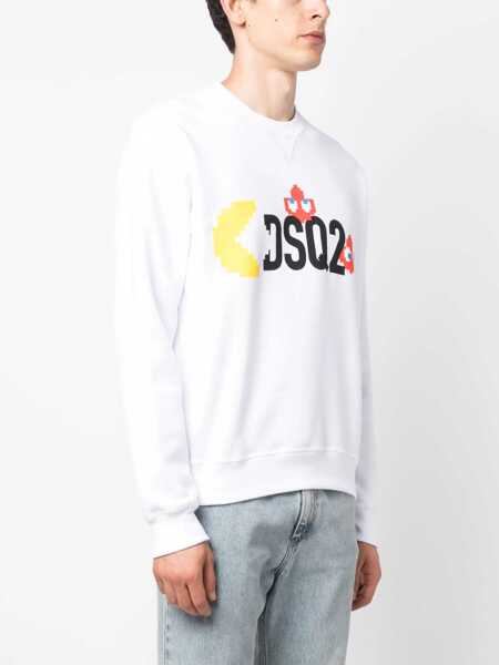 Bluze de trening DSQUARED2 Dsquared X Pac-Man Sweatshirt WHITE Barbati (BM 12046881) 3