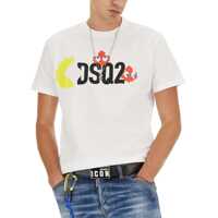 Tricouri DSQUARED2 pentru Barbati - Tricouri DSQUARED2 Dsquared X Pac-Man T-Shirt WHITE Barbati (BM 12046887) - B-mall.ro
