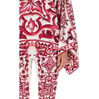 Topuri Dolce & Gabbana Dama - Bluze Dolce & Gabbana Majolica Print Blouse FUCHSIA Femei (BM 12046902) - B-mall.ro