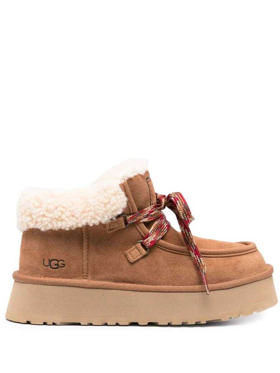 UGG UGG W FUNKARRA CABIN CUFF SHOES BROWN