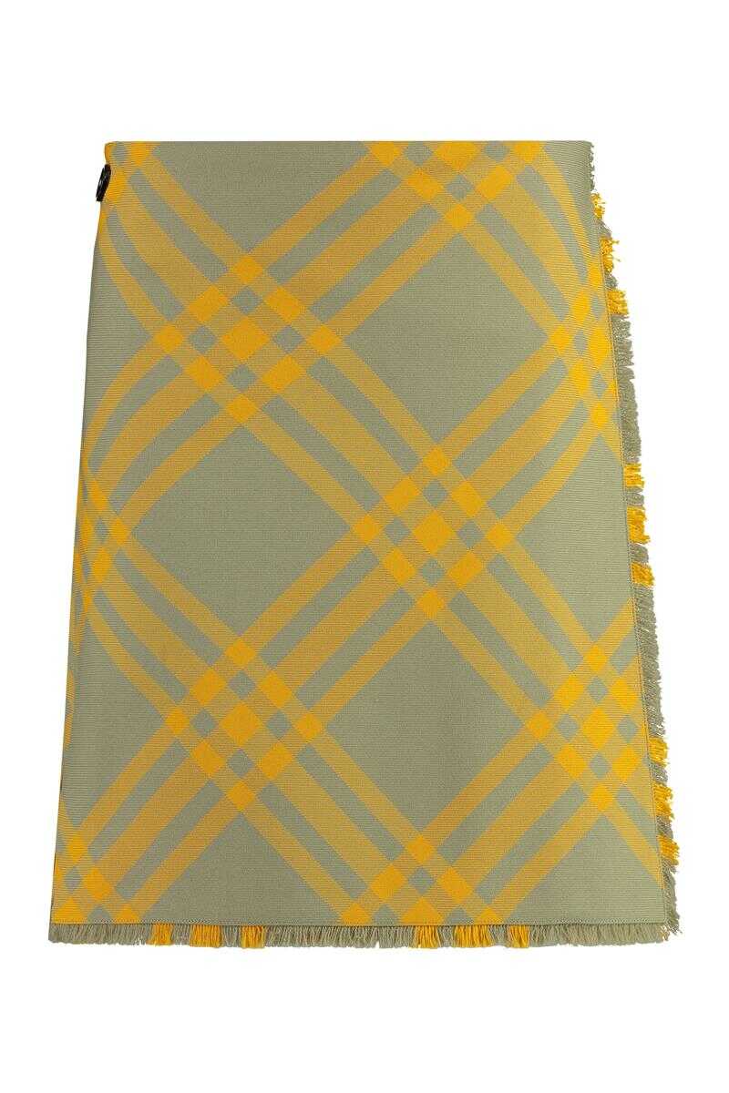 Burberry BURBERRY WRAP SKIRT GREEN