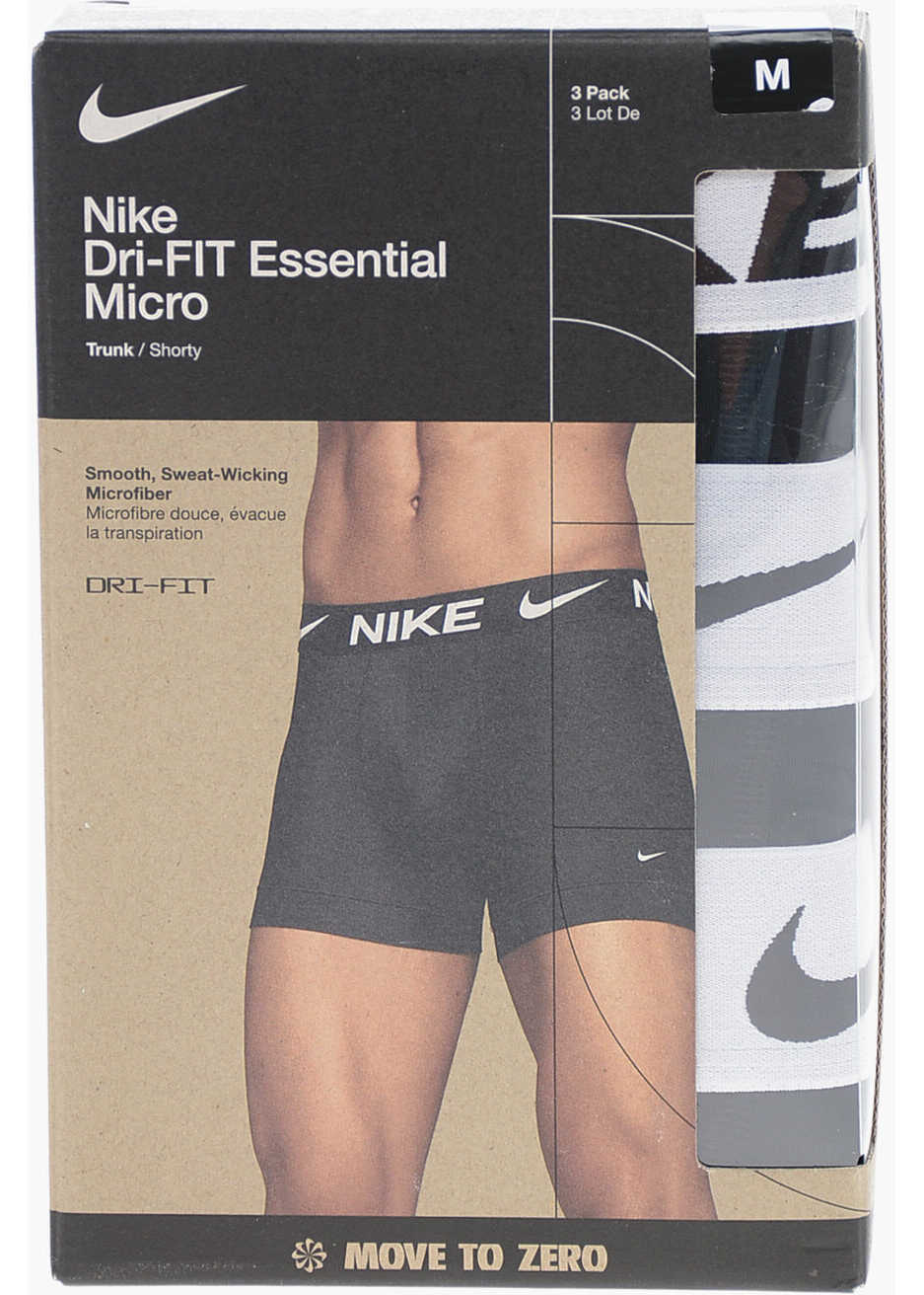 Lenjerie intima Nike Solid Color 3 Pairs Of Boxer Set With Logoed Band At The Wai Black Barbati (BM 12055443) 4