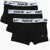Nike Solid Color 3 Pairs Of Boxer Set With Logoed Band At The Wai Black