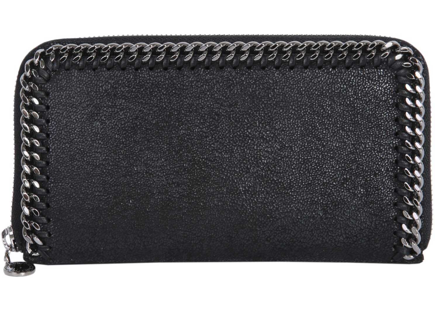 Stella McCartney Falabella Zipper Around Wallet BLACK