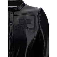 Geci biker Dama - Geci biker COURRGES Iconic Biker Jacket BLACK Femei (BM 12058794) - B-mall.ro