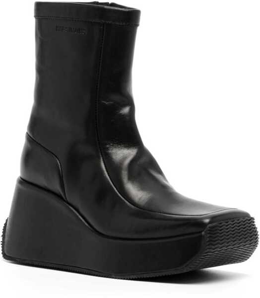 Cizme scurte Raf Simons Ankle Boot With Square Toe BLACK Femei (BM 12058926) 2