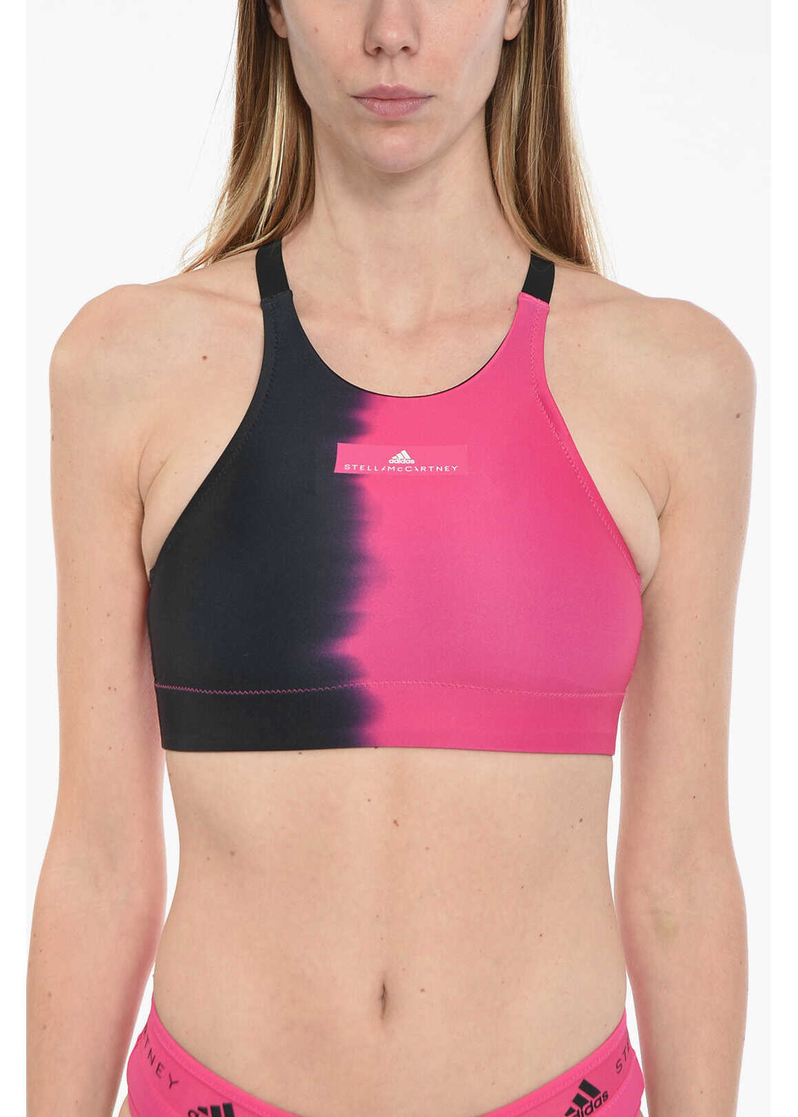 Stella McCartney Adidas Logoed Bikini Top With Rear Weave Pink