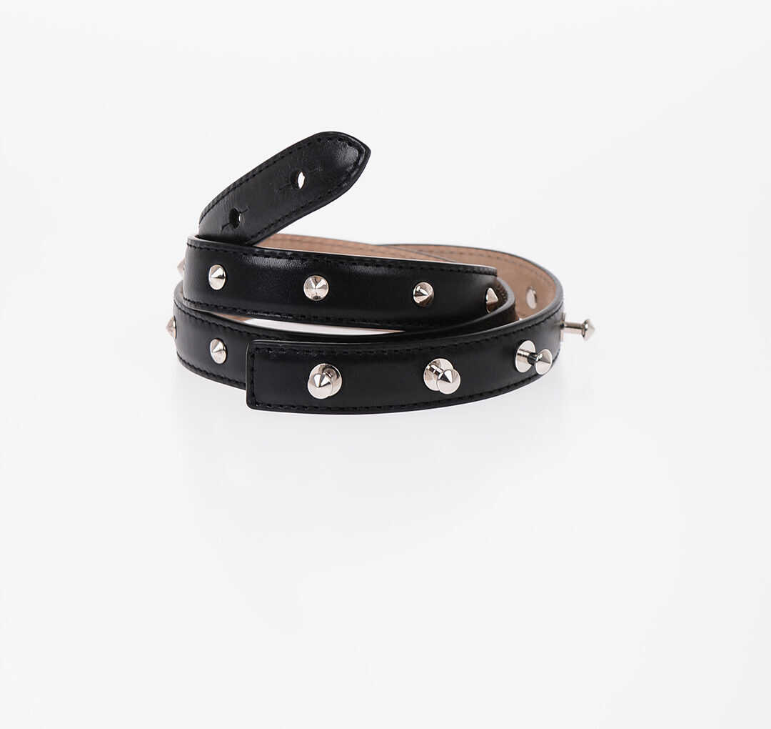 Alexander McQueen Studded Leather Belt 20Mm Black