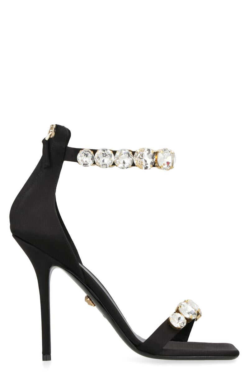 Versace VERSACE SATIN SANDALS BLACK