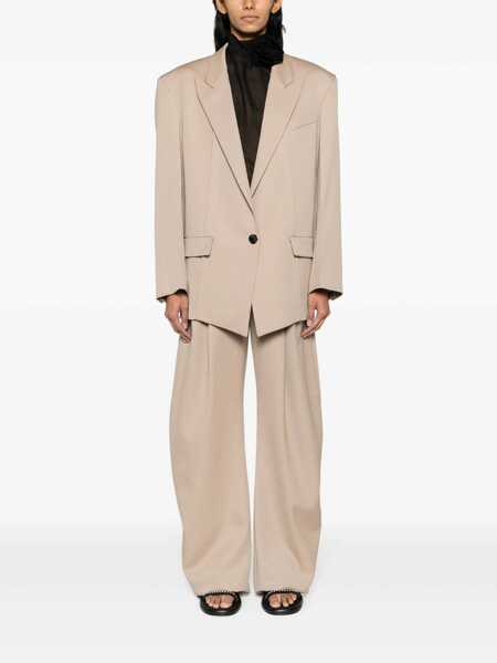 Sacouri THE ATTICO The Attico Single-Breasted Virgin Wool Jacket PINK Femei (BM 12063951) 2