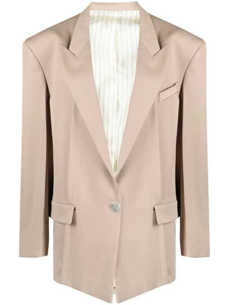 Sacouri THE ATTICO The Attico Single-Breasted Virgin Wool Jacket PINK Femei (BM 12063951) 1