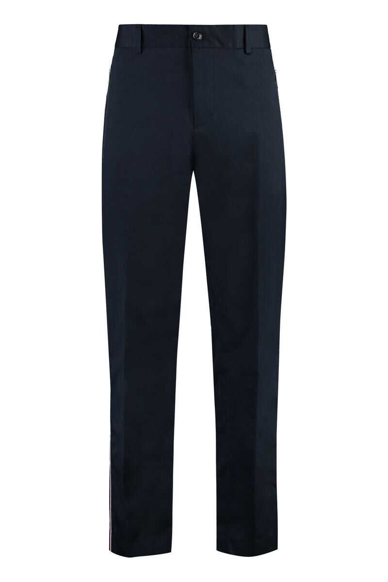 Moncler MONCLER COTTON TROUSERS BLUE