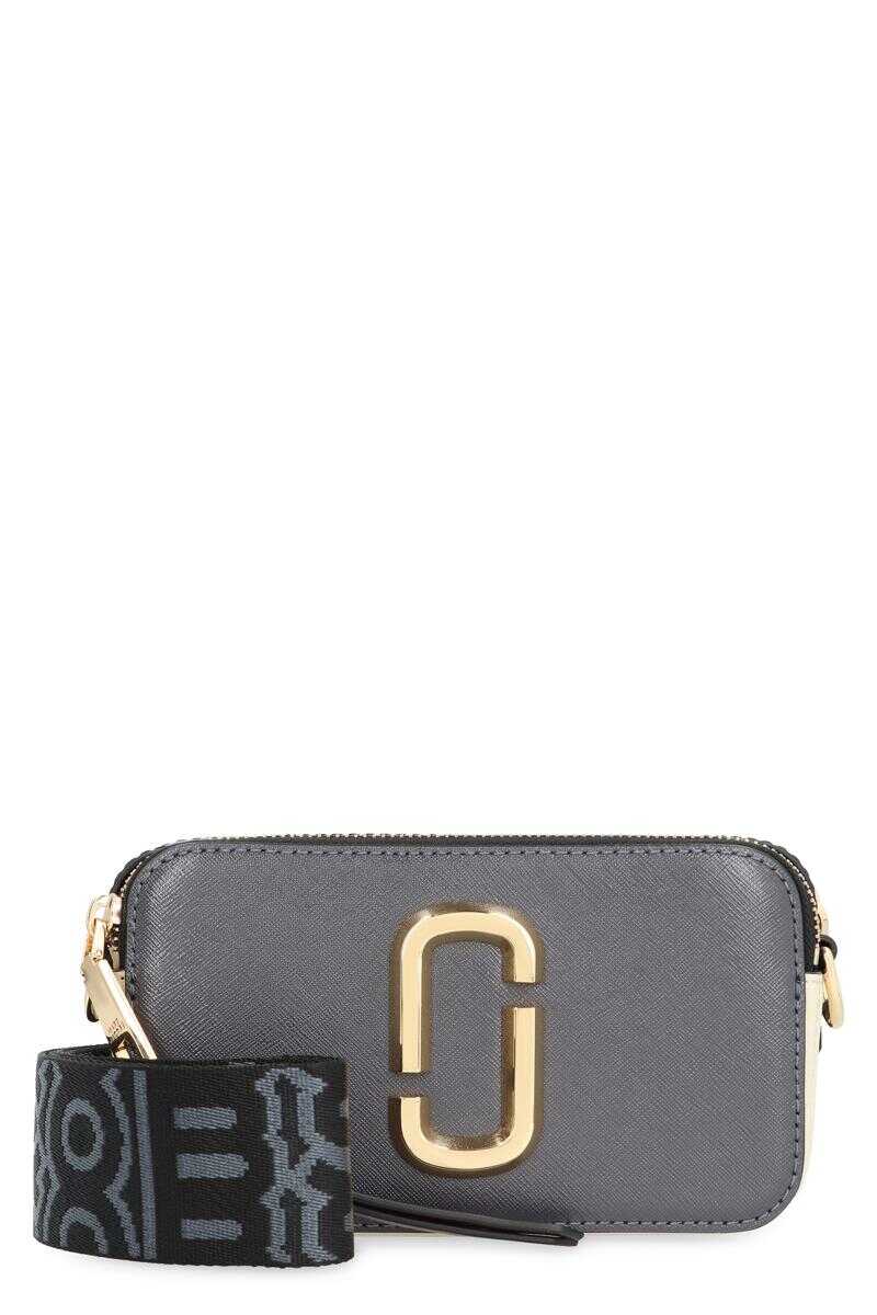 Marc Jacobs MARC JACOBS THE SNAPSHOT LEATHER CAMERA BAG GREY